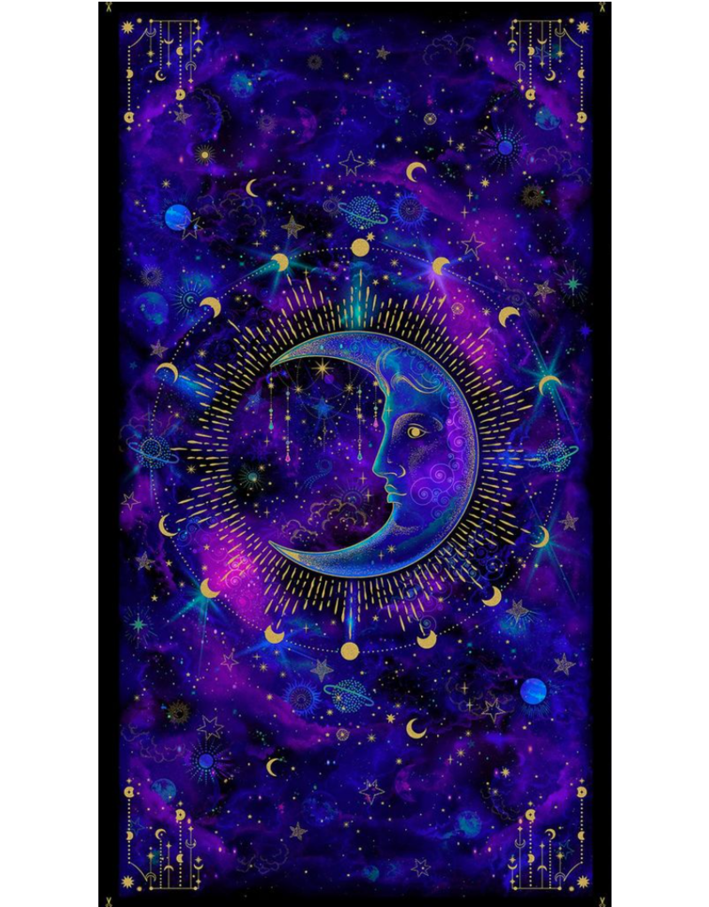 Timeless Treasure Cosmos Tapestry Moon PANEL CM2540