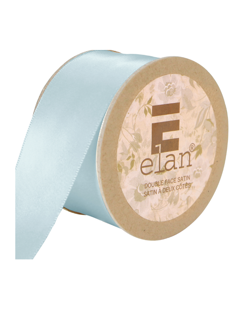 Elan Sky Blue Double Face Satin Ribbon 36mm