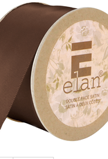 Elan Medium Brown Double Face Satin Ribbon 36mm