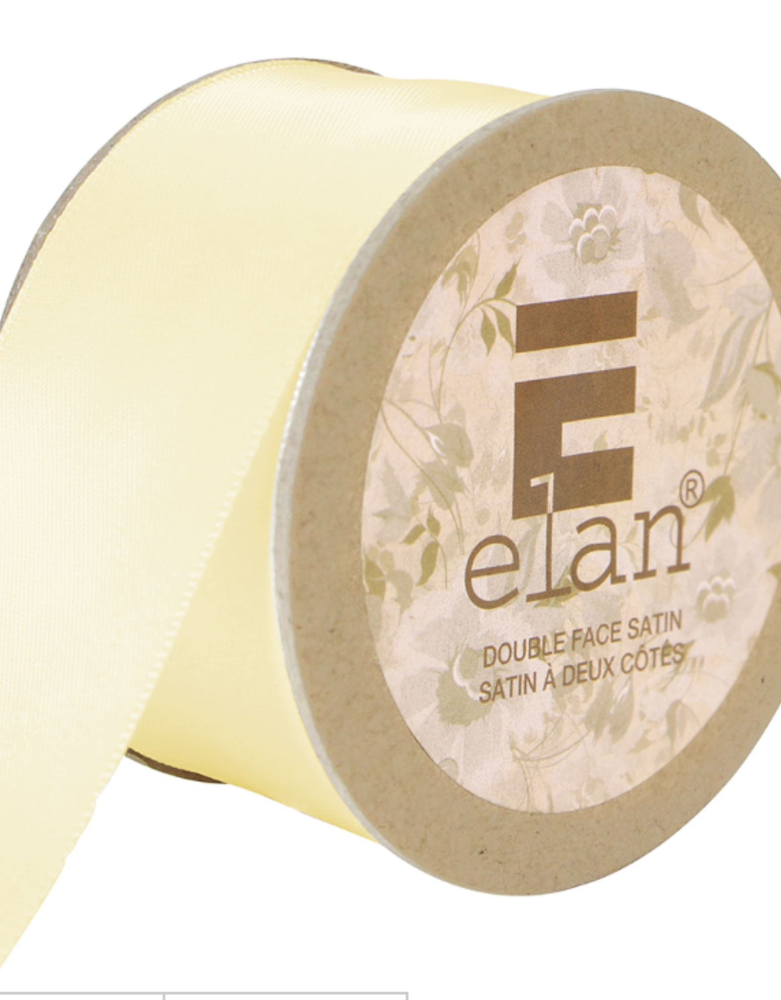 Elan Baby Yellow Double Face Satin Ribbon 36mm