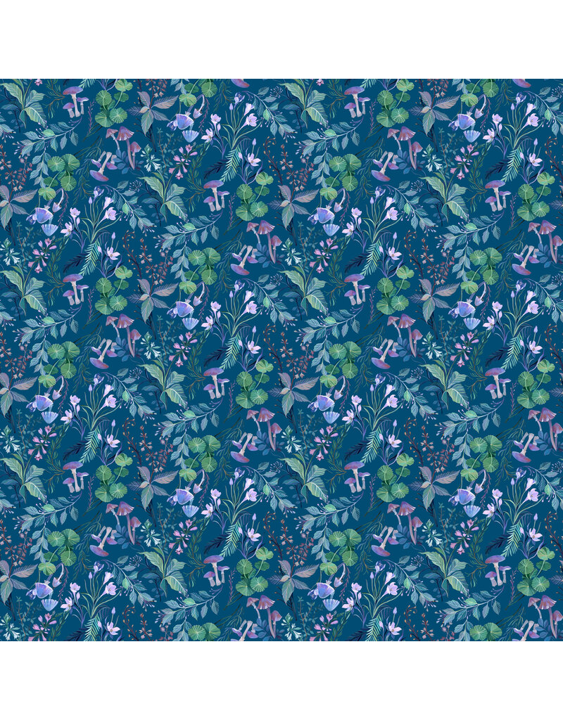 Full Moon -- Leaves Teal