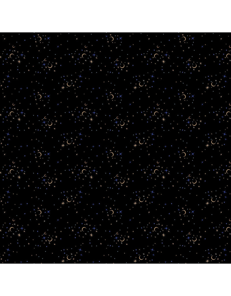 Full Moon -- Stars Black
