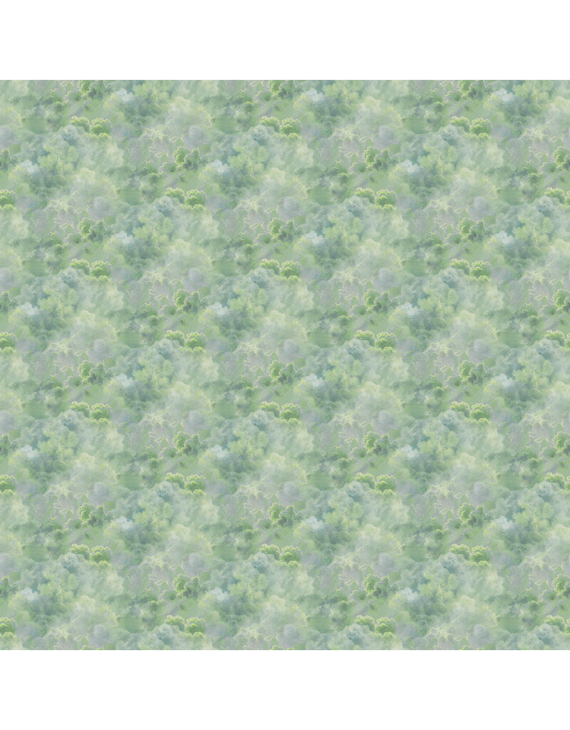 Northcott Moonlight Kisses Clouds Light Green DP26729-73