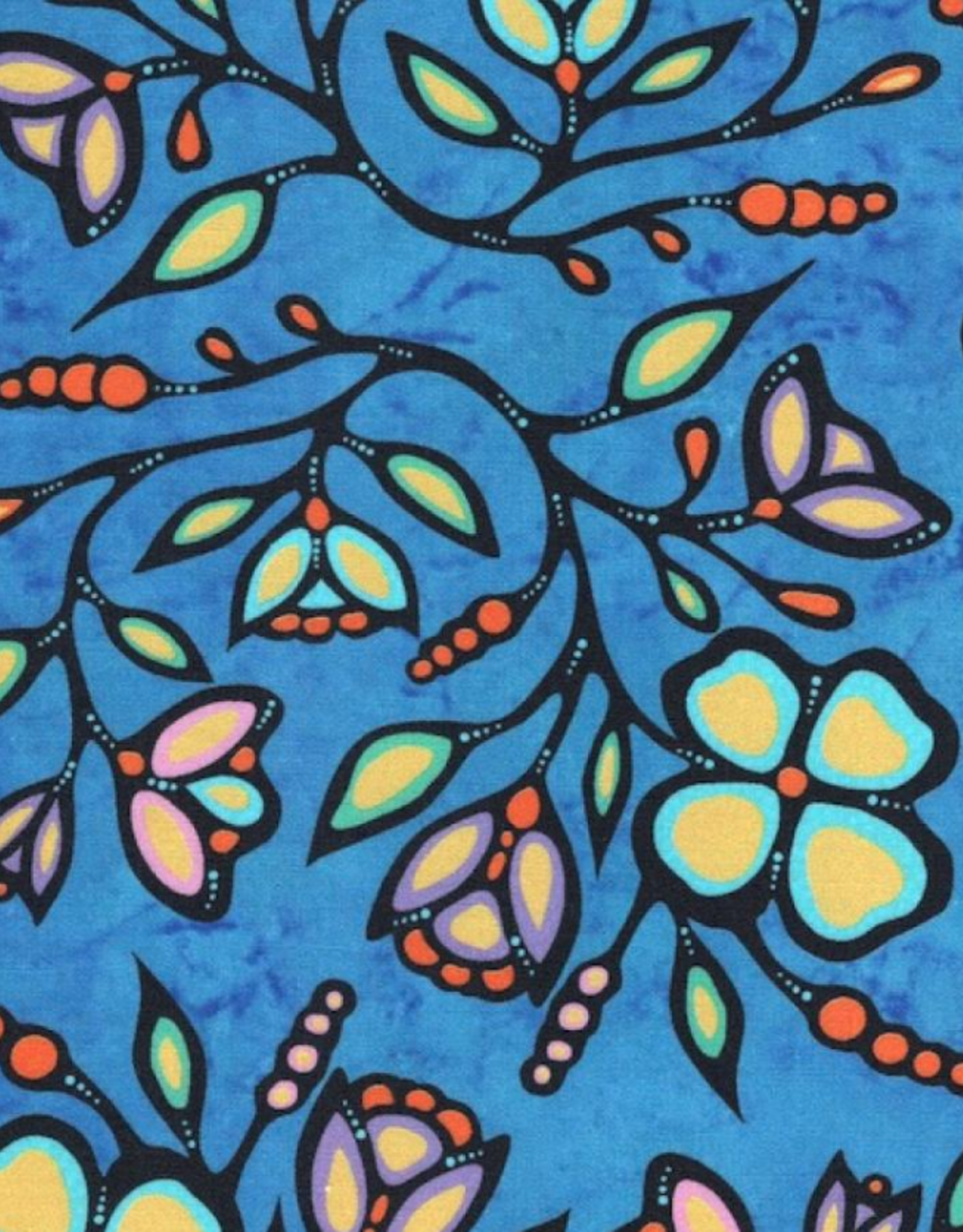 Ojibway Florals by Jackie Traverse-Blue  JT-OF03-BLUE