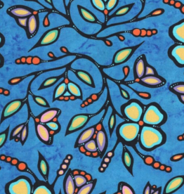 Ojibway Florals by Jackie Traverse-Blue  JT-OF03-BLUE