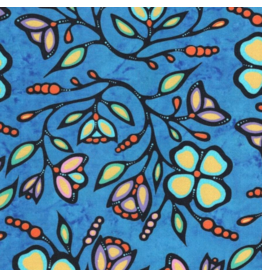 Ojibway Florals by Jackie Traverse-Blue  JT-OF03-BLUE