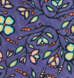 Ojibway Florals by Jackie Traverse -Purple  JT-OF03-PURP