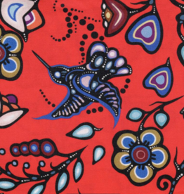 Ojibway Florals by Jackie Traverse-Red  JT-OF06-RED
