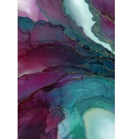 Northcott Midas Touch - Panel - Plum  Teal  DM26921-28