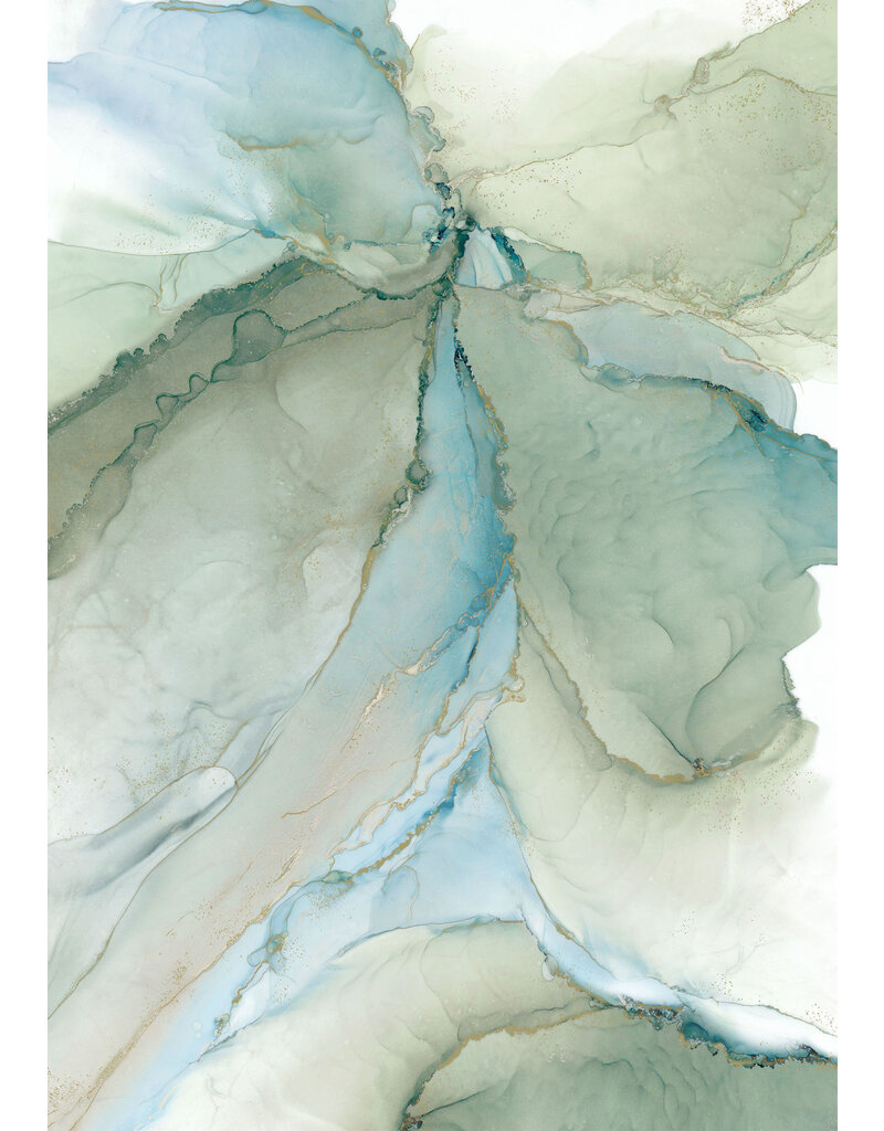 Northcott Midas Touch - Panel - Sage Blue   DM26922-72