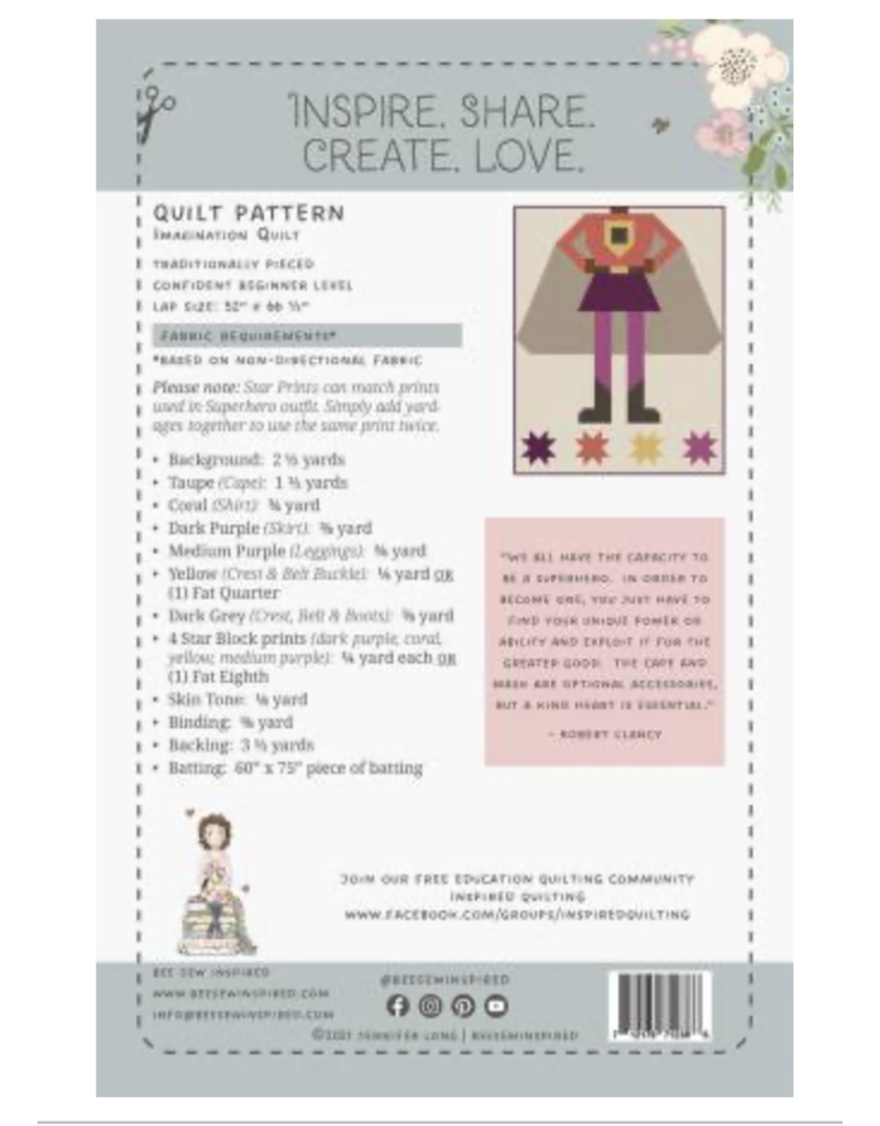 Sew a Story Be A Superhero - Be Fearless - Quilt Pattern