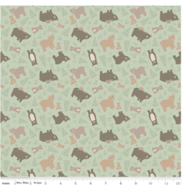 Elmer & Eloise Flannel Bears-Sage