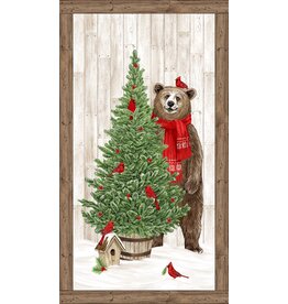 Northcott Beary Merry Christmas Panel     27056-10