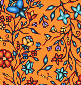 Siltex Ojibway Florals by Jackie Traverse-Orange JT-OF02-ORNG
