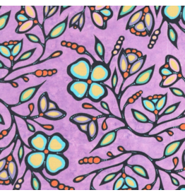 Ojibway Florals by Jackie Traverse -Lavender  JT-OF03-LVDR