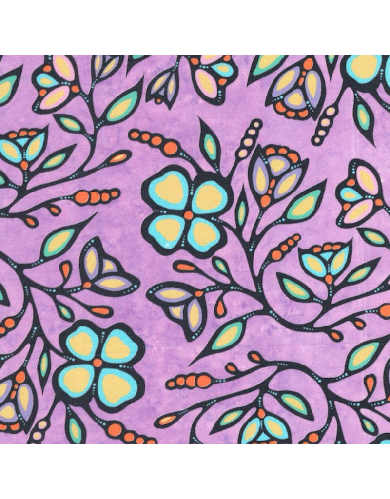 Ojibway Florals by Jackie Traverse -Lavender  JT-OF03-LVDR