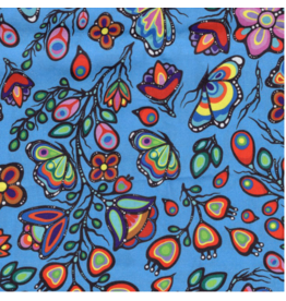 Ojibway Florals by Jackie Traverse-Turqouise  JT-OF05-TURQ