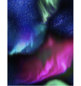 Timeless Treasures Winter Light Aurora Sky C6792