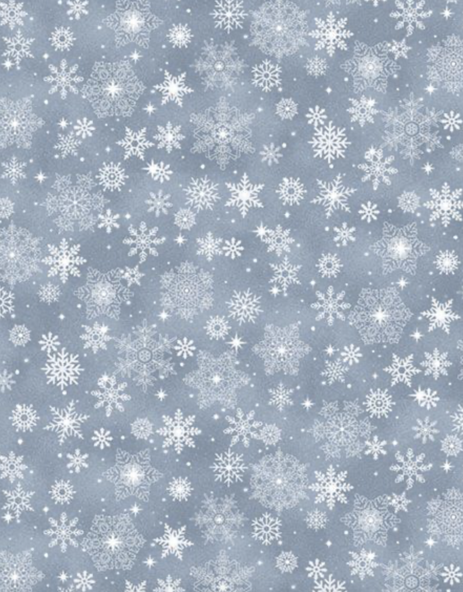 Marcus Fabrics Bentley's Snowflakes -- Small Snowflakes Blue