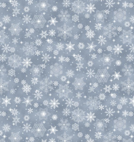 Marcus Fabrics Bentley's Snowflakes -- Small Snowflakes Blue