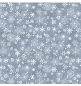 Marcus Fabrics Bentley's Snowflakes -- Small Snowflakes Blue