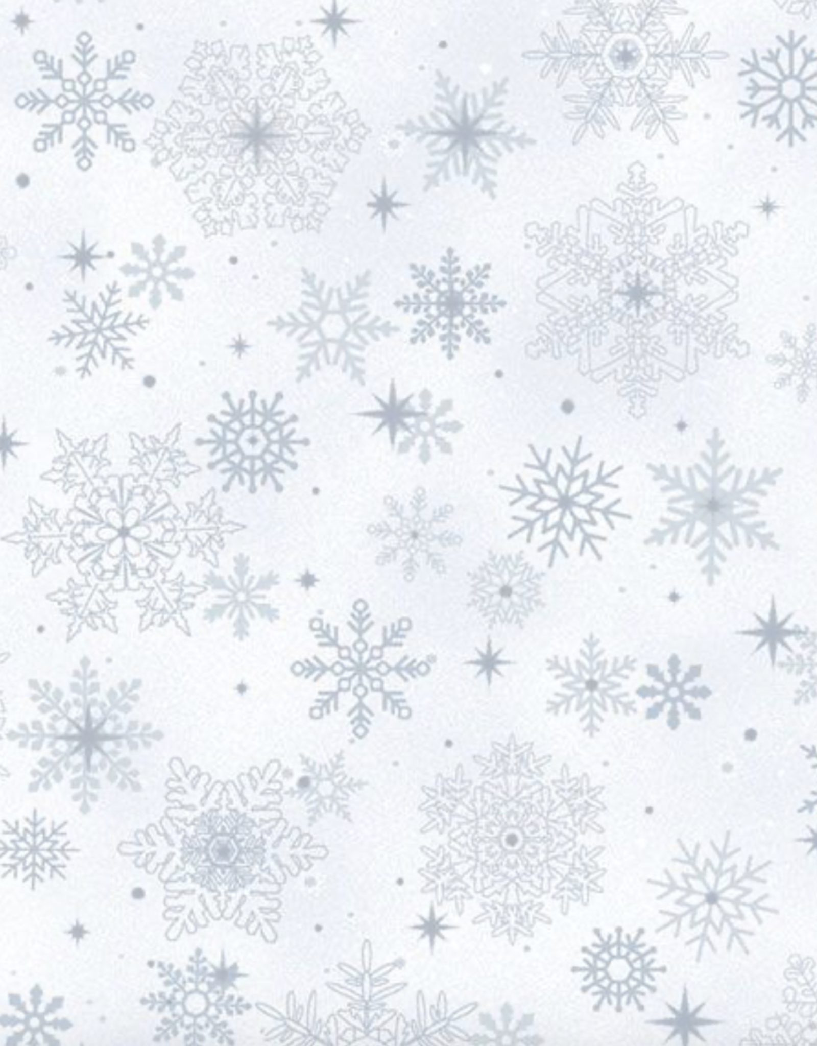 Marcus Fabrics Bentley's Snowflakes --Big Snowflakes Blue