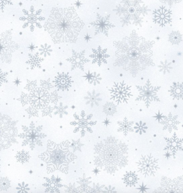 Marcus Fabrics Bentley's Snowflakes --Big Snowflakes Blue