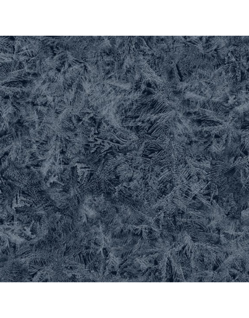 Marcus Fabrics Bentley's Snowflakes -- Ice Crystal Navy