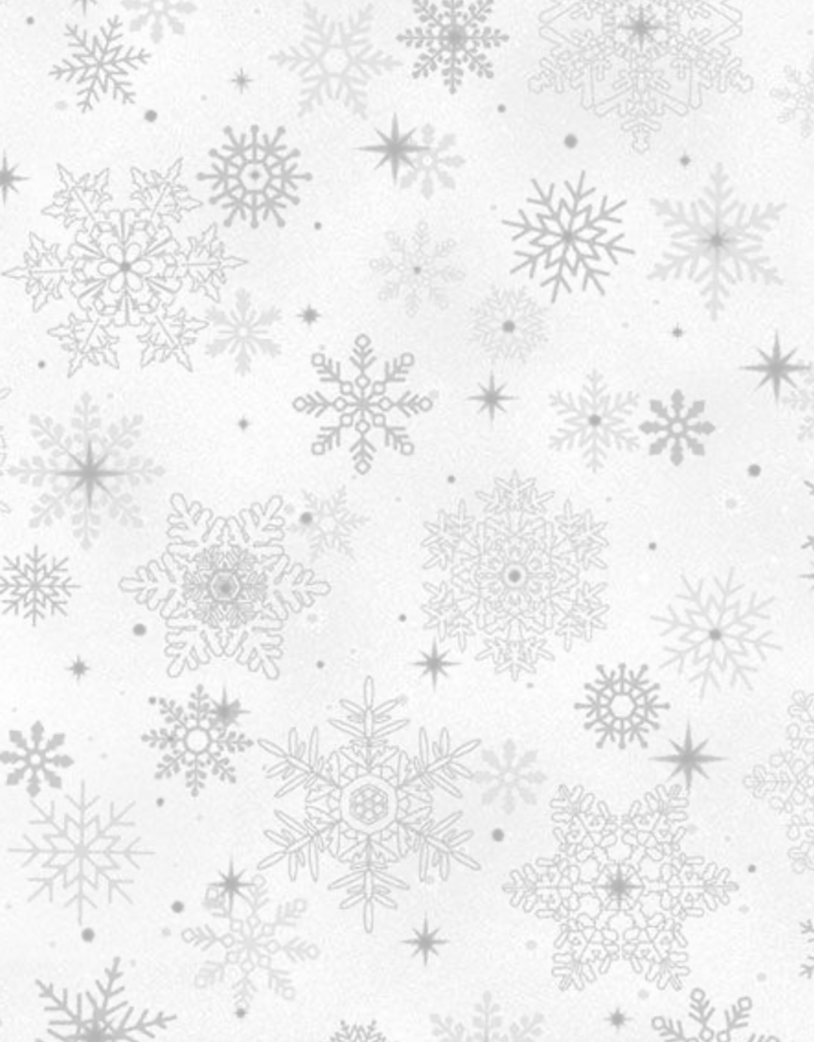 Marcus Fabrics Bentley's Snowflakes -- Big Snowflake  Silver