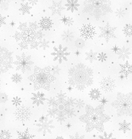 Marcus Fabrics Bentley's Snowflakes -- Big Snowflake  Silver