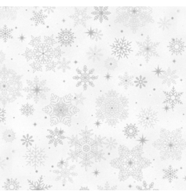 Marcus Fabrics Bentley's Snowflakes -- Big Snowflake  Silver