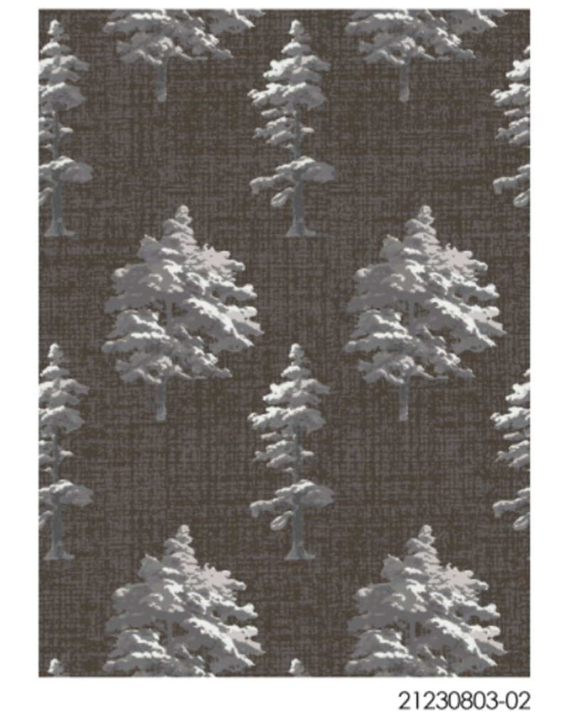 Camelot Fabrics Misty Mountain Tranquil Trail Dk Brown