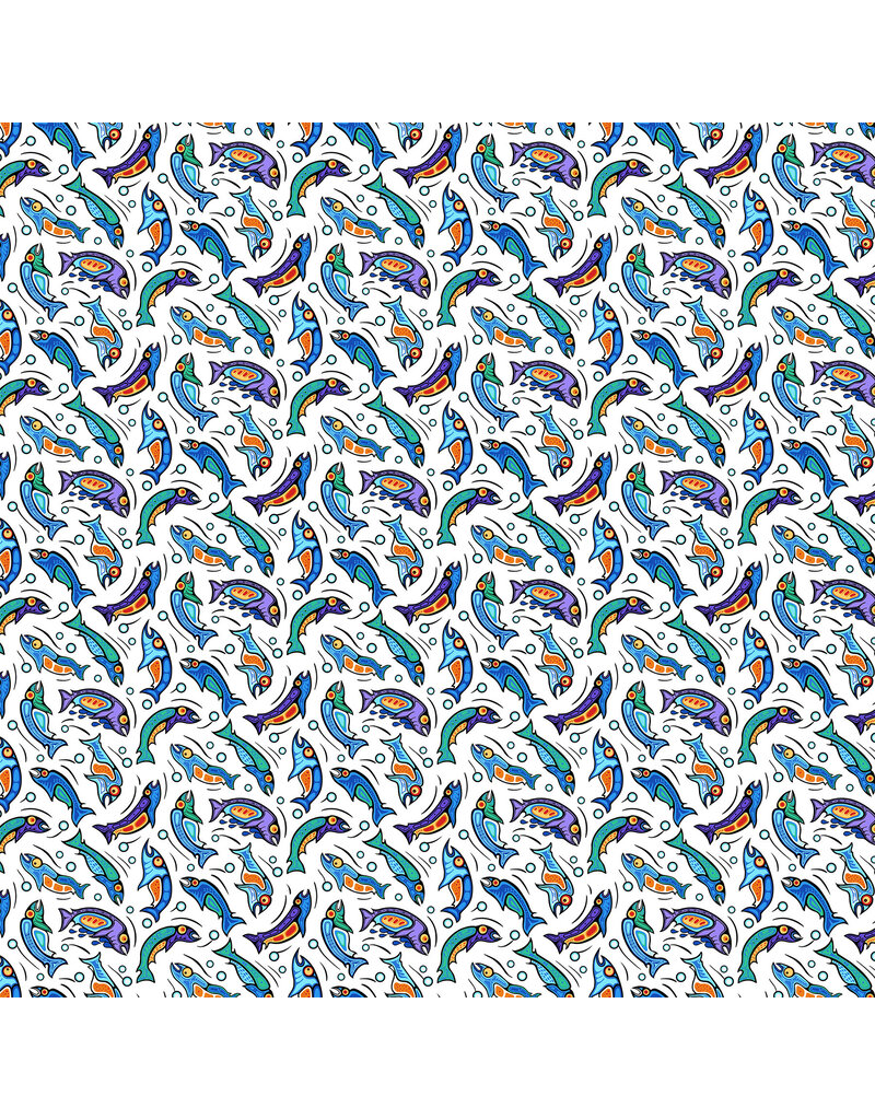 Northcott Sacred Earth Fish White  27110-10