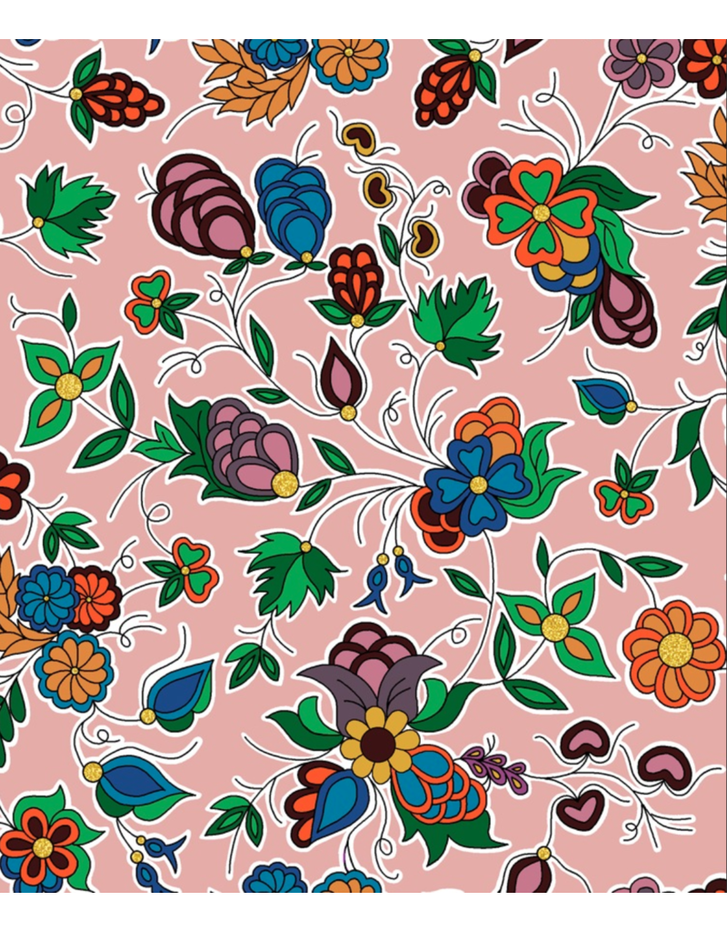 Family Blooms - Metallic Allover - Cheyenne TM-0003M