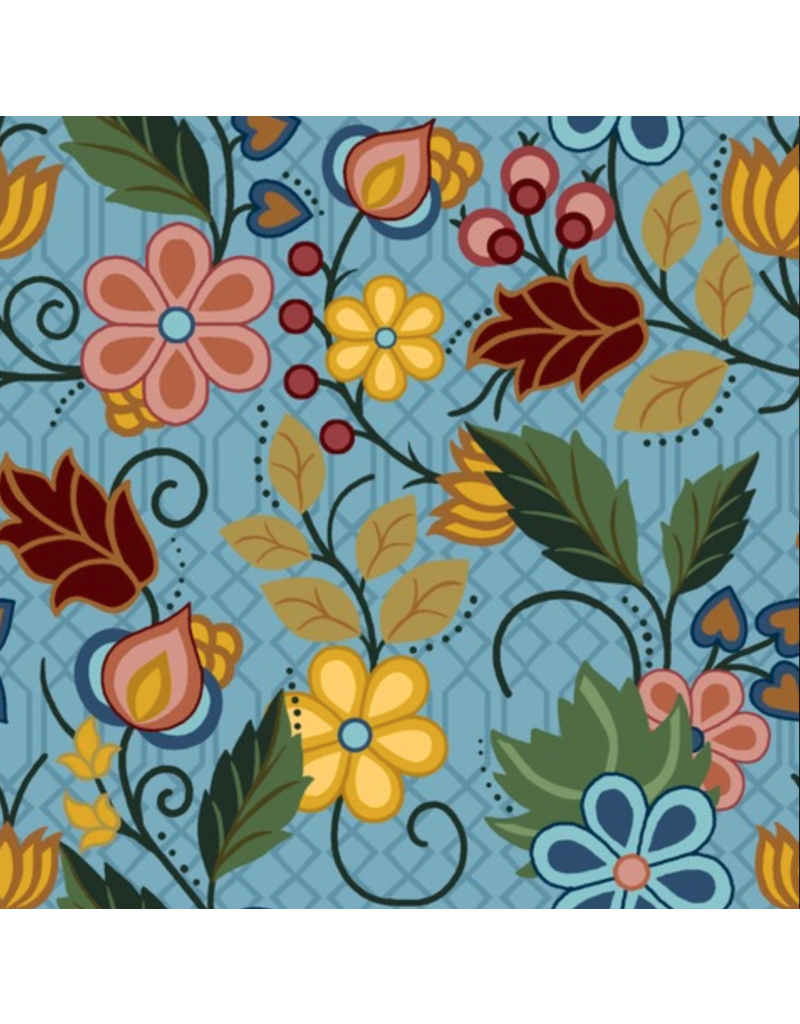 Native Floral - Blue  SG-0004