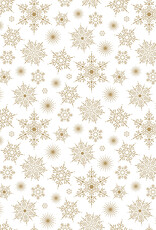 Northcott Shimmer Sparkle - Starburst - White