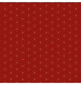 Northcott Shimmer Sparkle - Poinsettia - Red