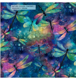 Timeless Treasure Dragonfly Illusion - Fantasy CD3206
