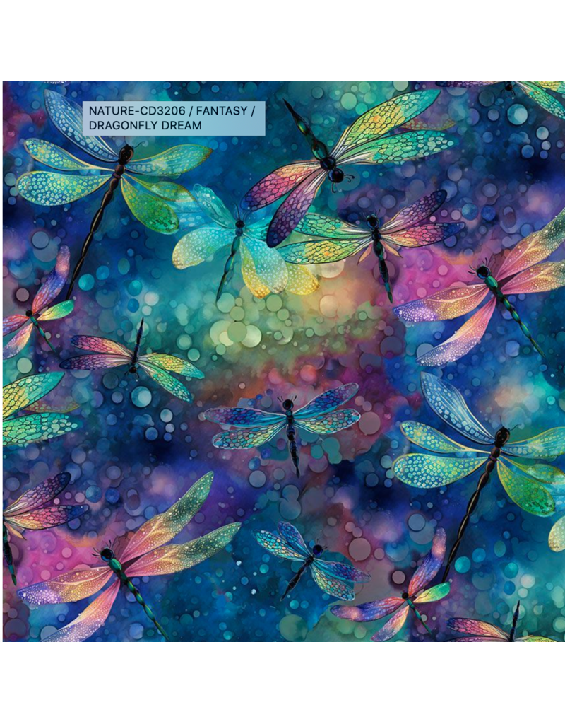 Timeless Treasure Dragonfly Illusion - Fantasy CD3206