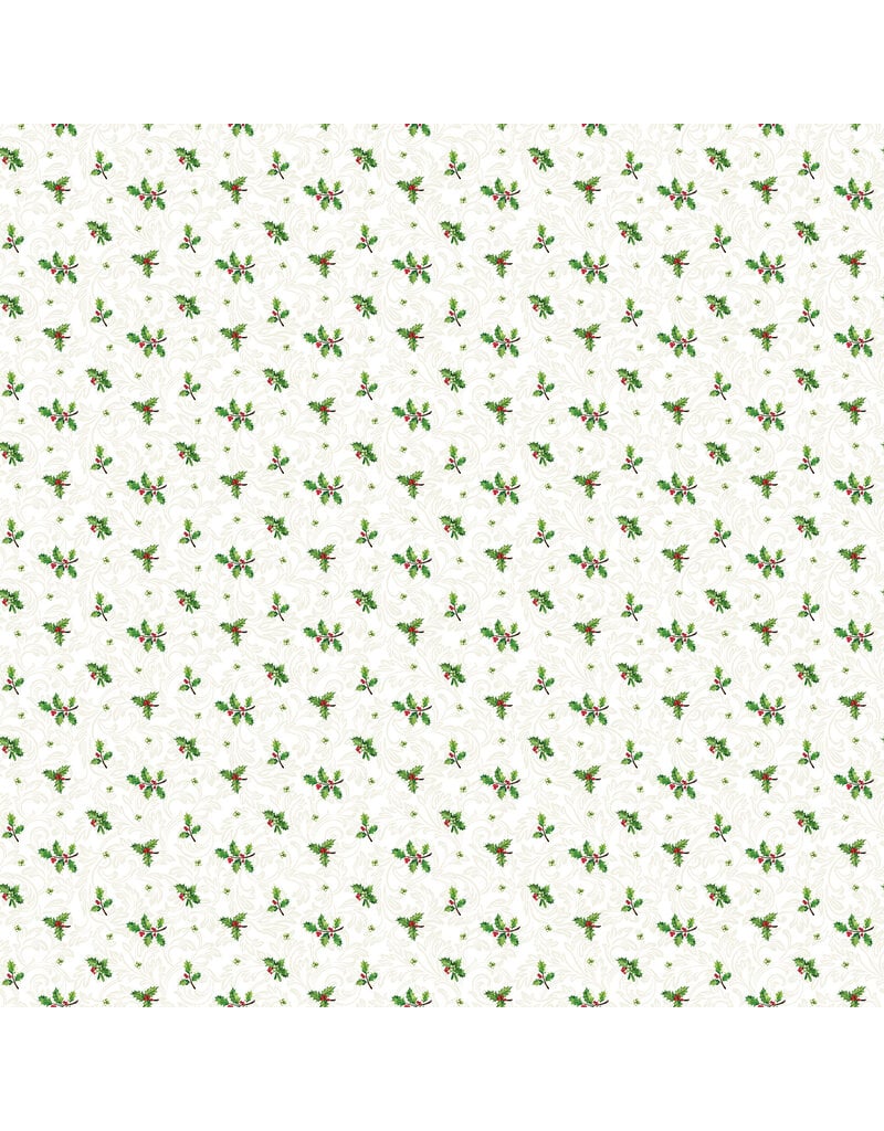 Northcott Yuletide Traditions - Holly Mini  DP26111-10