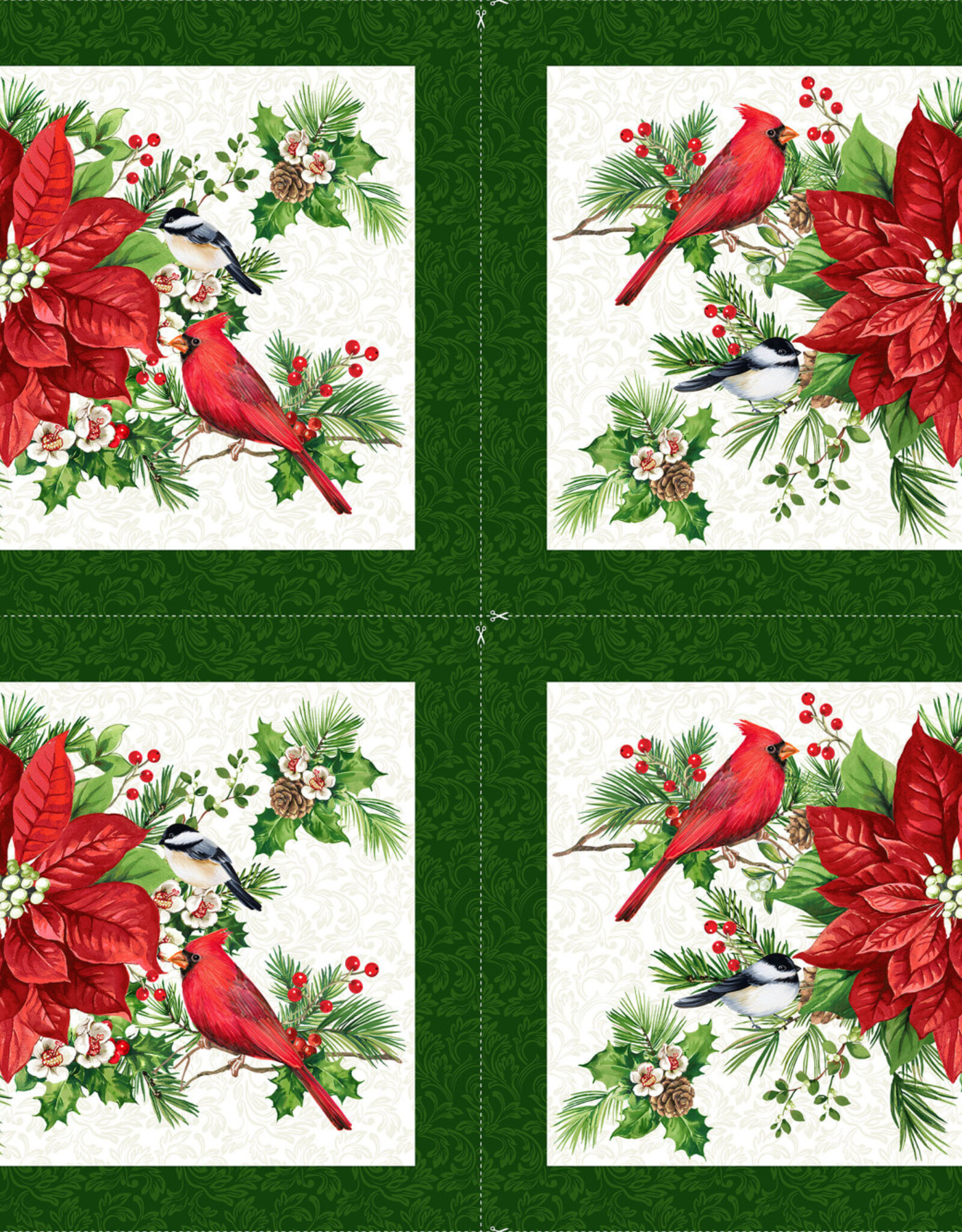 Northcott Yuletide Traditions - Placemat Panel  DP26114-10