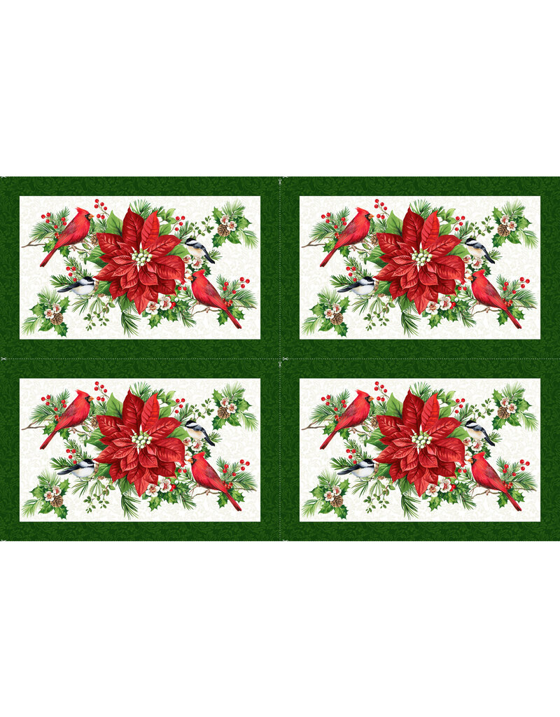 Northcott Yuletide Traditions - Placemat Panel  DP26114-10