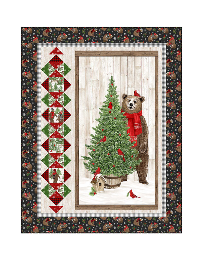 Northcott Beary Merry Christmas quilt Kit (42" x54") Backing not included