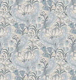 Marcus Fabrics Nouveau Floral with Acanthus Leaves - Cream