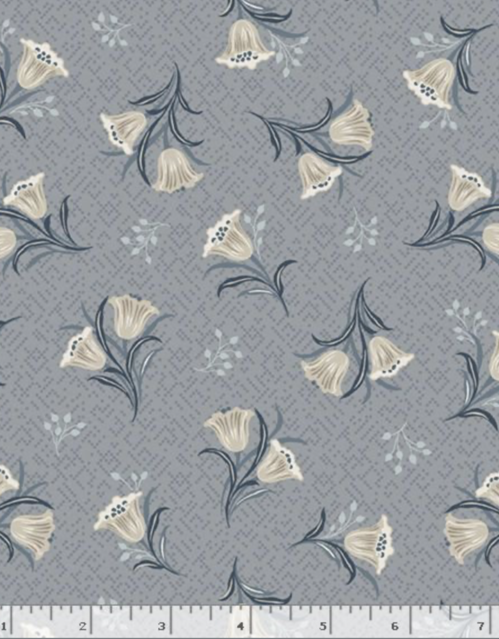 Marcus Fabrics Nouveau Tipsy Tulips - Gray