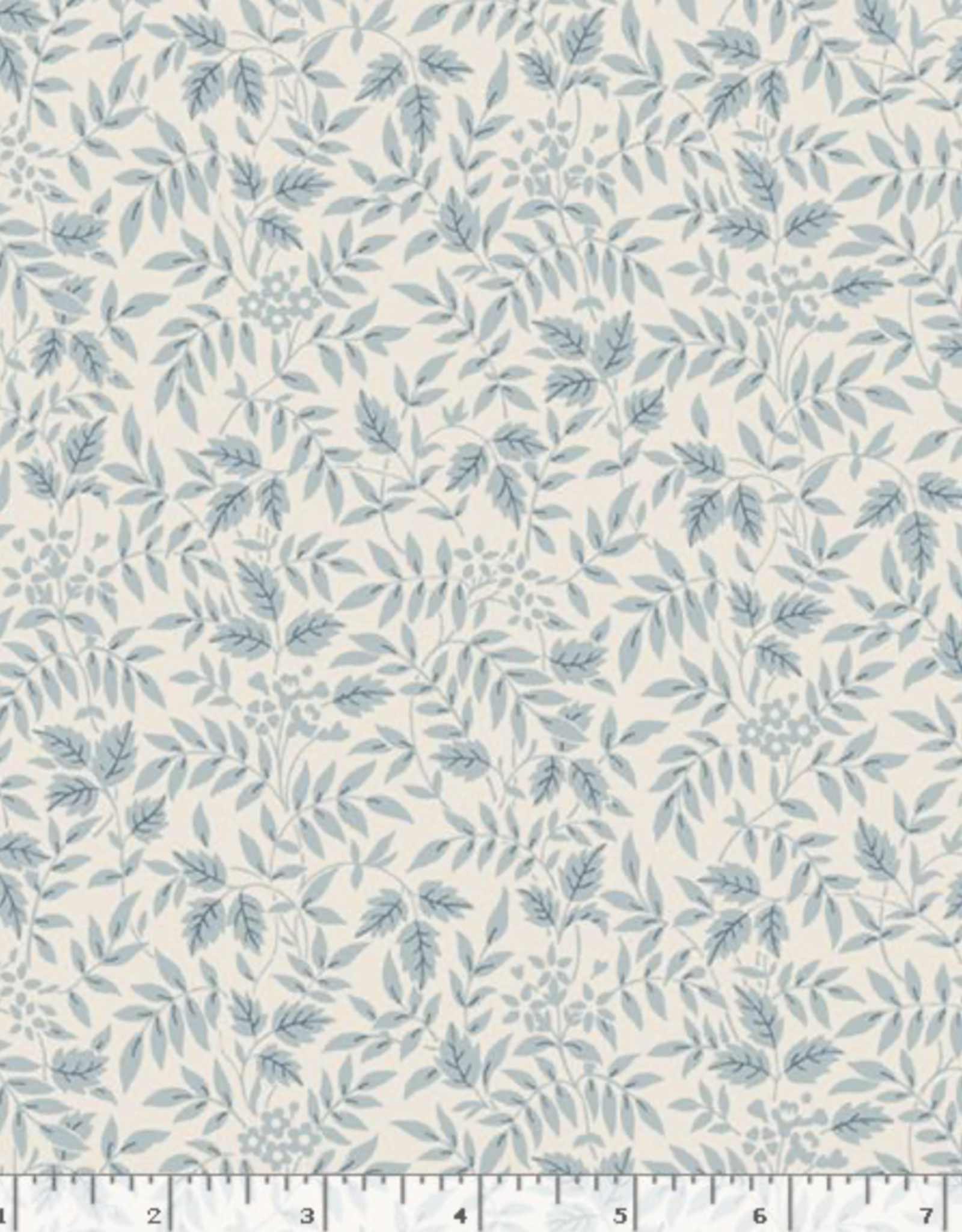 Marcus Fabrics Nouveau Leaf Sprigs - Sky