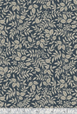 Marcus Fabrics Nouveau Leaf Sprigs - Navy