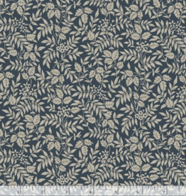 Marcus Fabrics Nouveau Leaf Sprigs - Navy