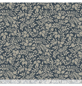 Marcus Fabrics Nouveau Leaf Sprigs - Navy