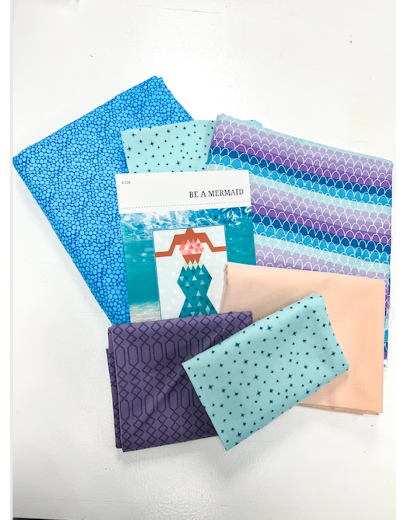 Be a Mermaid Quilt Kit 63" x 90". Backing not included